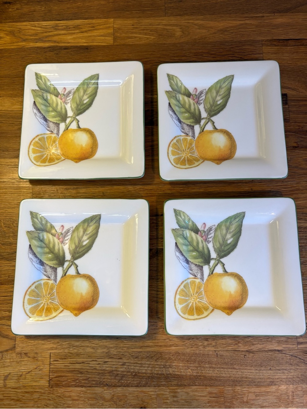 4 Villeroy & Boch Lemon Canapé Plates